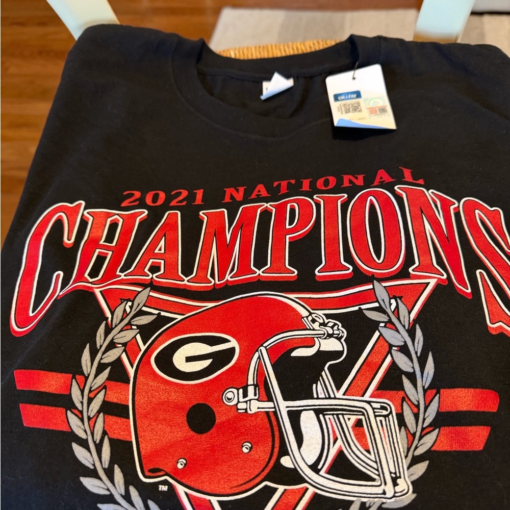 Hanes Black T-Shirt with Red Graphics